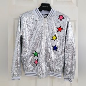 Unicorn Sequin Bomber - Satin Lined